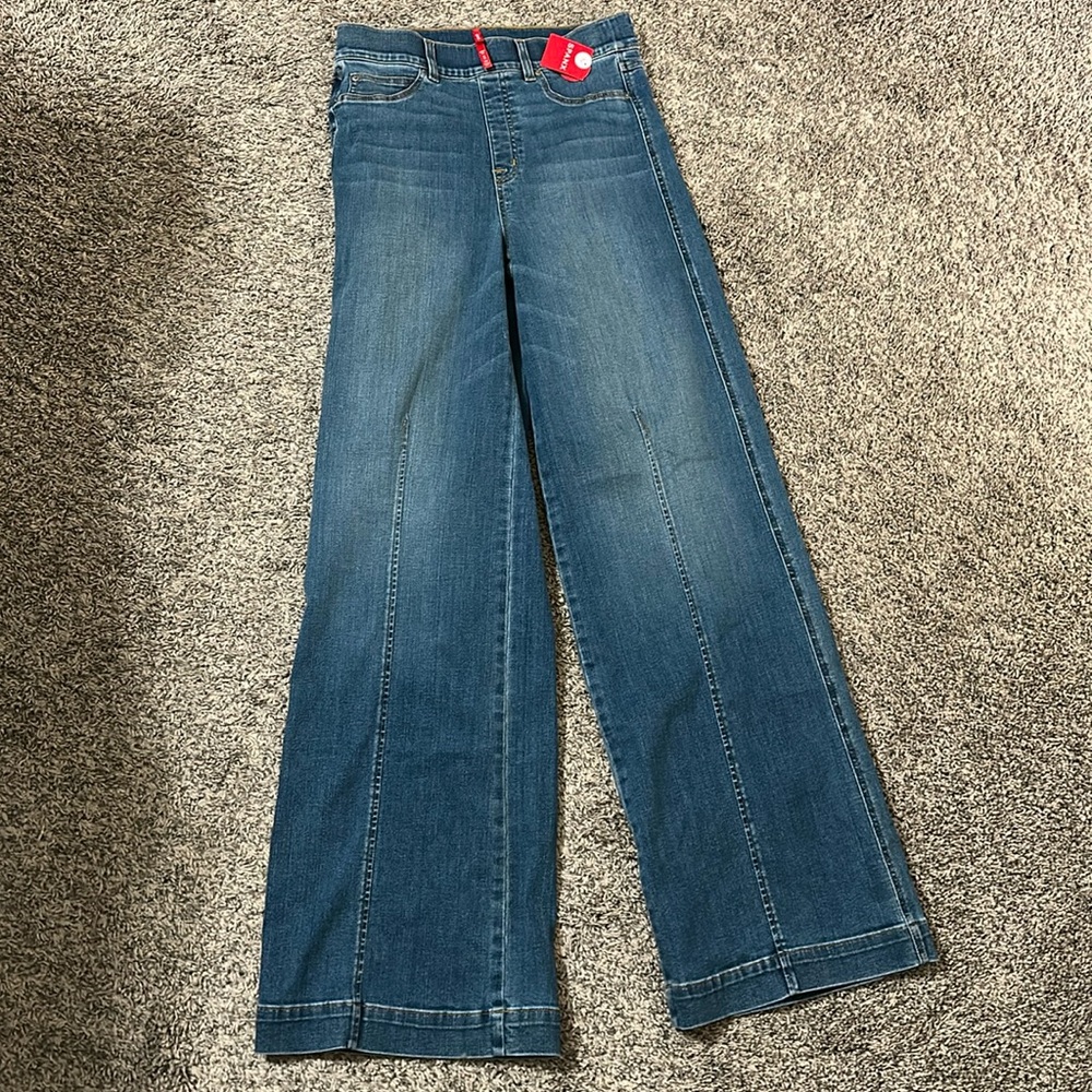 NWT Spanx tall, wide leg denim.